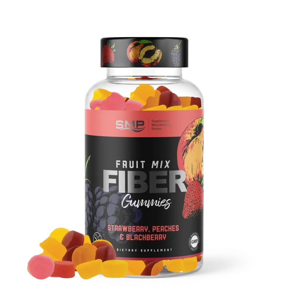 Fiber Gummies – Natural Strawberry, Peaches & Blackberry Flavor, 3g