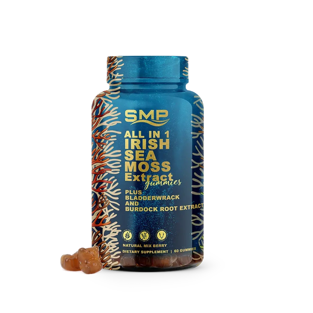 Wild Crafted Irish Sea Moss Complex Gummies With Raw Bladderwrack & Burdock