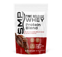 Time Release Whey Protein Blend 2Lb Bag (WPC, WPI, Egg Albumin, Micellar Casein) rBGH Free W/ Enzymes & Probiotics – Natural Chocolate Flavor – Non-GMO