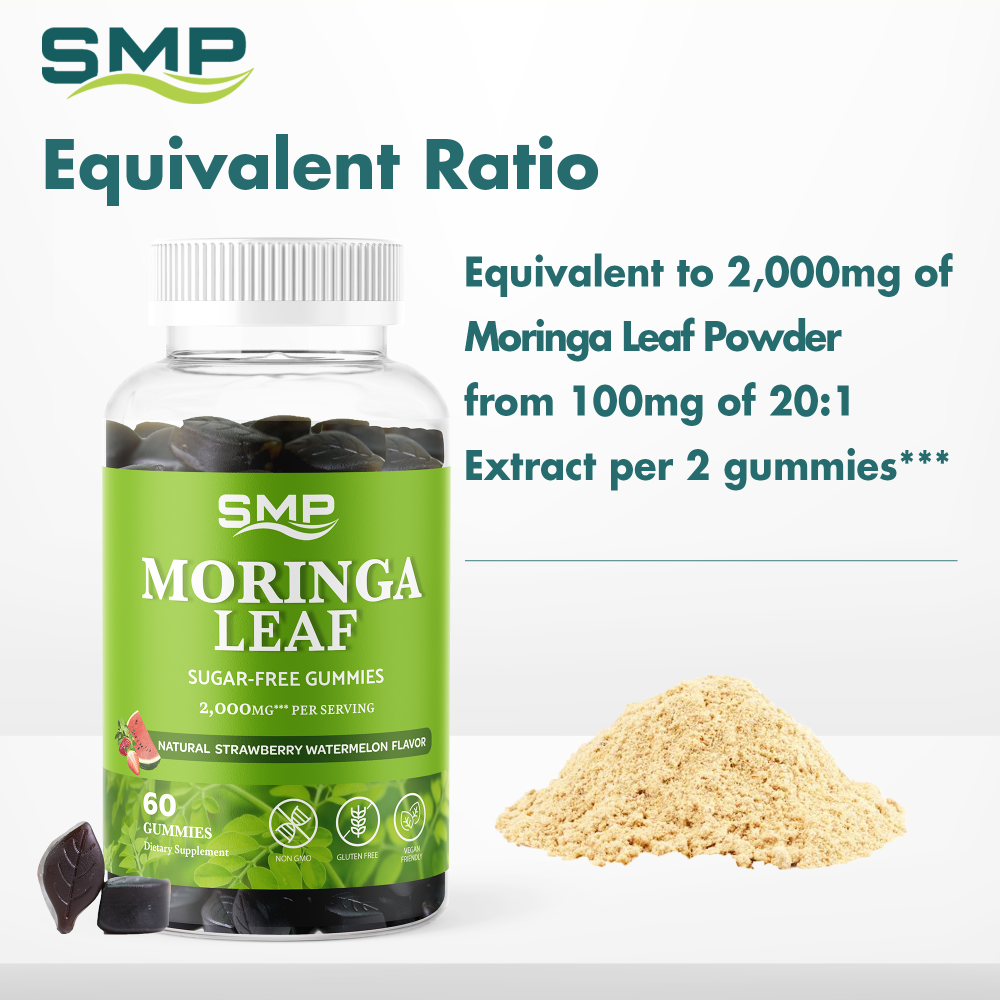 Moringa Leaf Gummies Infographic 101945