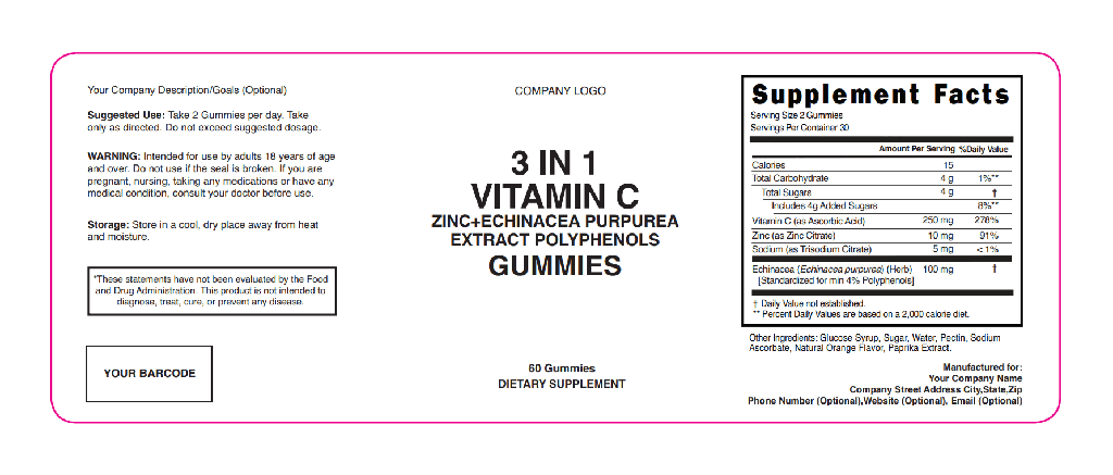 3 In 1 Gummies Label Template