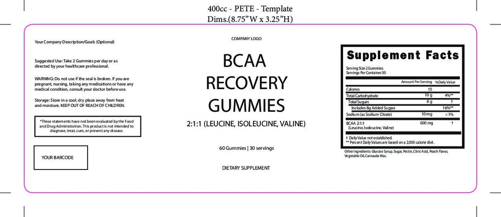 Bcaa Recovery Gummy 400Cc Pete 101177 Pdf