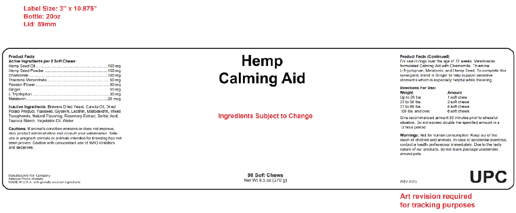 Hemp Calming Aid Blank Label Template 