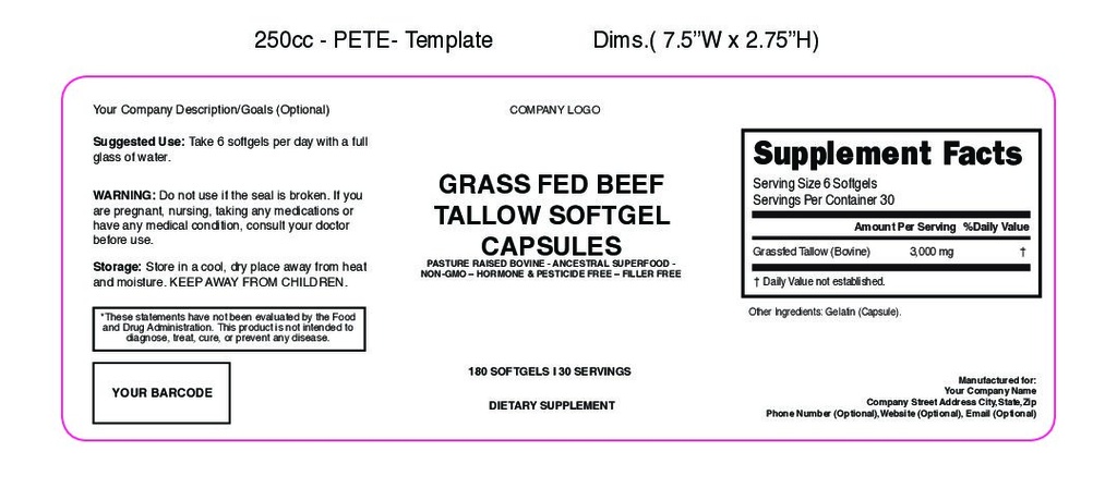 Beef Tallow Softgels 250Cc Pete 101188 Pdf