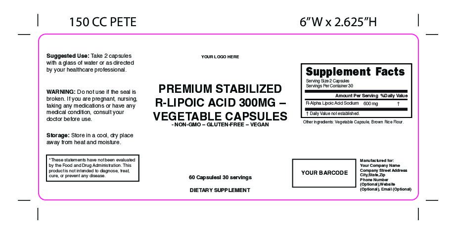 R Lipoic Acid Capsules Label 150Cc Pete 101460 Pdf