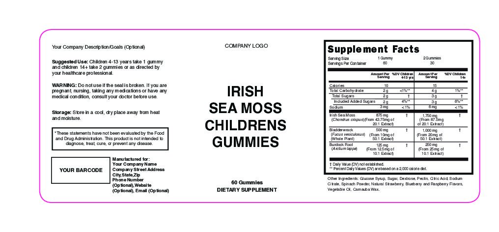 Irish Sea Moss Childrens Gummies 200Cc Pete 100816 Pdf