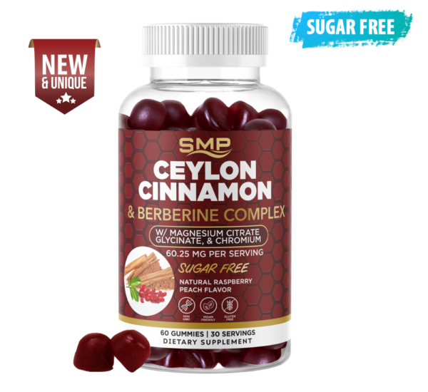Sugar Free Ceylon Cinnamon & Berberine Complex 1,200mg -W/ Magnesium Citrate, Glycinate, & Chromium