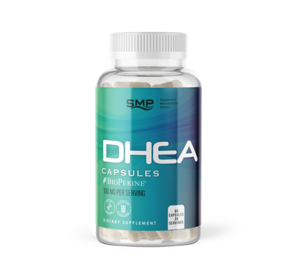 DHEA + Bioperine – 50 mg – Veggie Capsules, Size '3'
