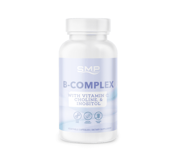 B-Complex + Vitamin C, Choline, & Inositol Veggie Capsules - Gluten Free - Non-GMO – Vegan Friendly