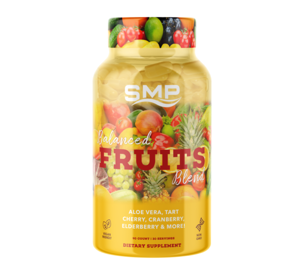 Balanced Fruits Blend + Bioperine Capsules - Aloe Vera, Tart Cherry, Cranberry, Elderberry & Much More ! 