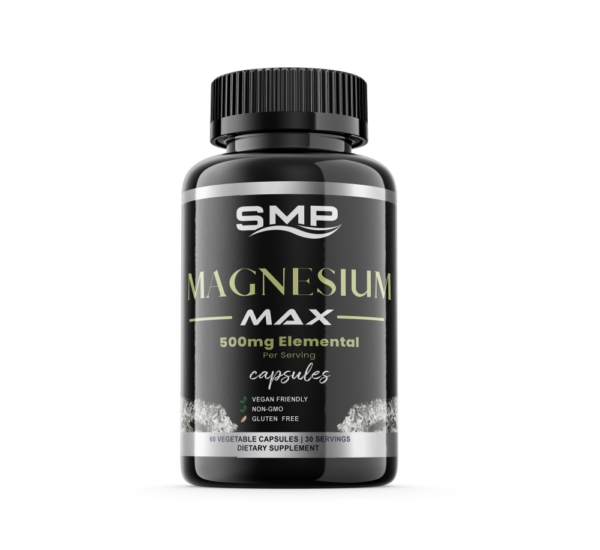 Magnesium Max 500mg Elemental Per Serving Capsules W/ Malate, Glycinate, Citrate & More ! Vegan Friendly
