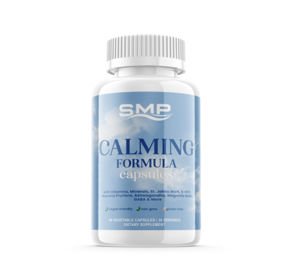 Calming Formula W/ Vitamins, Minerals, St. Johns Wort, 5-HTP, Mucuna Pruriens, Ashwagandha, Magnolia Bark, GABA & More ! Vegan Friendly - Non-GMO – Gluten Free