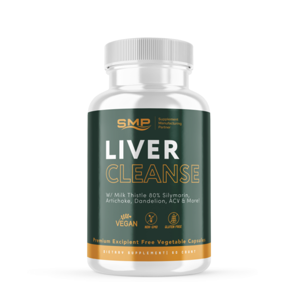 Liver Cleanse & Detox W/ Milk Thistle 80% Silymarin, Artichoke, Dandelion, ACV & More