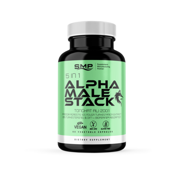 5 In 1 Alpha Male Stack W/ Tongkat Ali 200:1, Fadogia Agrestis 10:1, Ajuga Turkestanica Extract 