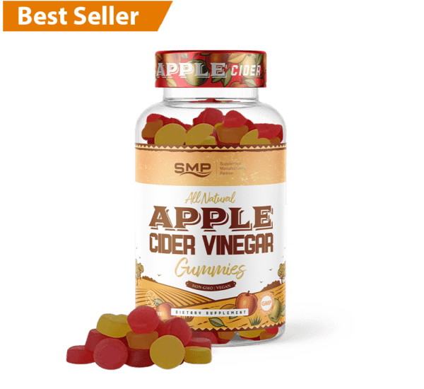 All Natural Apple Cider Vinegar Gummies (ACV) W/ Ginger Root – 500 mg – Natural Flavor & Color