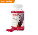 Hair, Skin, and Nails Gummies - Natural Strawberry Flavor Gum Drops - Full Complex + 2,500mcg Biotin/Gummy