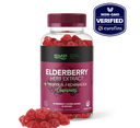Elderberry Herb Extract + Propolis & Echinacea Gummies W/ Vitamin C – Natural Raspberry Flavor