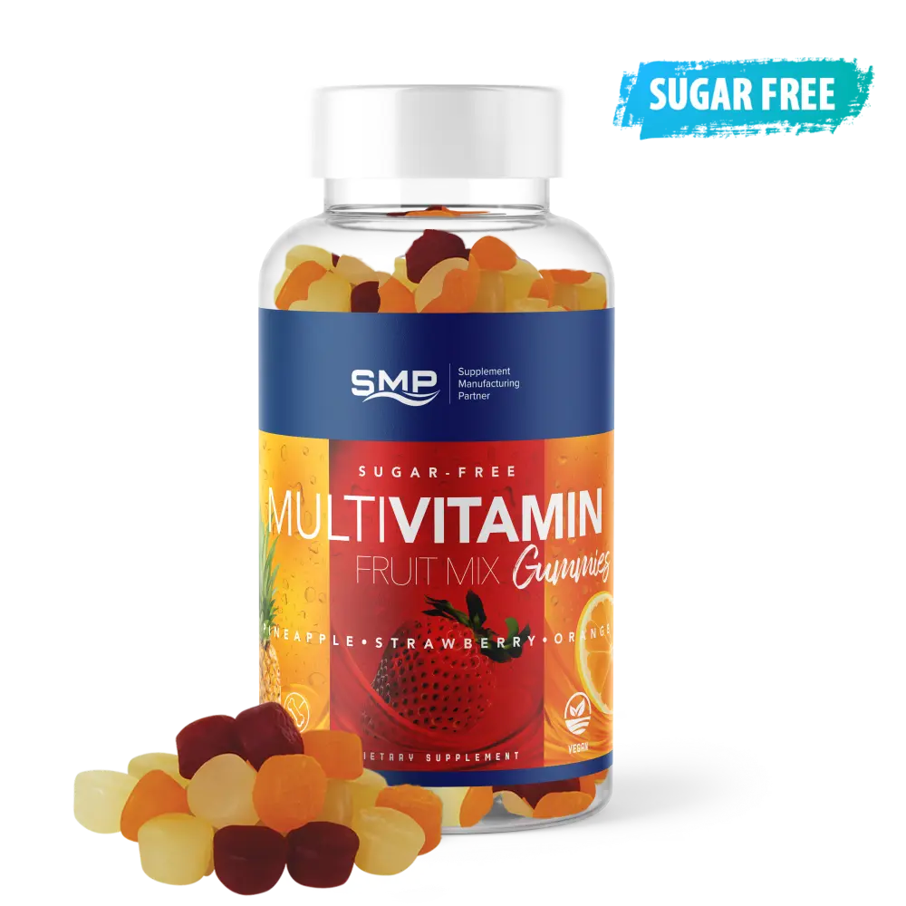 Sugar-Free Multivitamin Gummies - Pineapple, Strawberry, Orange Flavor