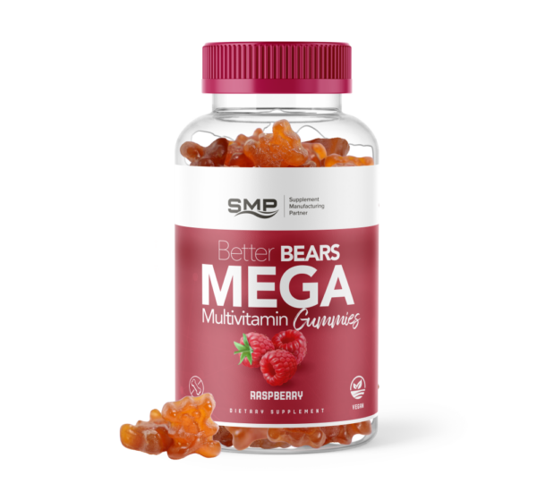 Better Bears Mega Multivitamin Gummies With Iron - Raspberry Flavor 2.5g