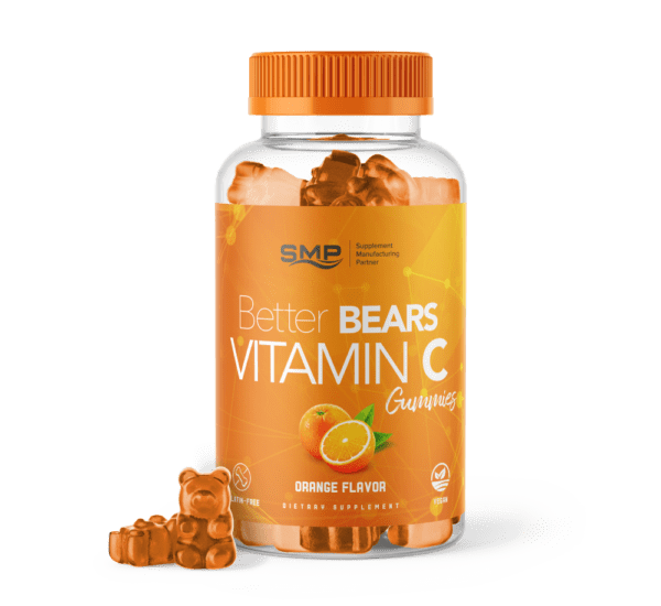 Better Bears Vitamin C + Rose Hips Gummies – Natural Orange Flavor & Color