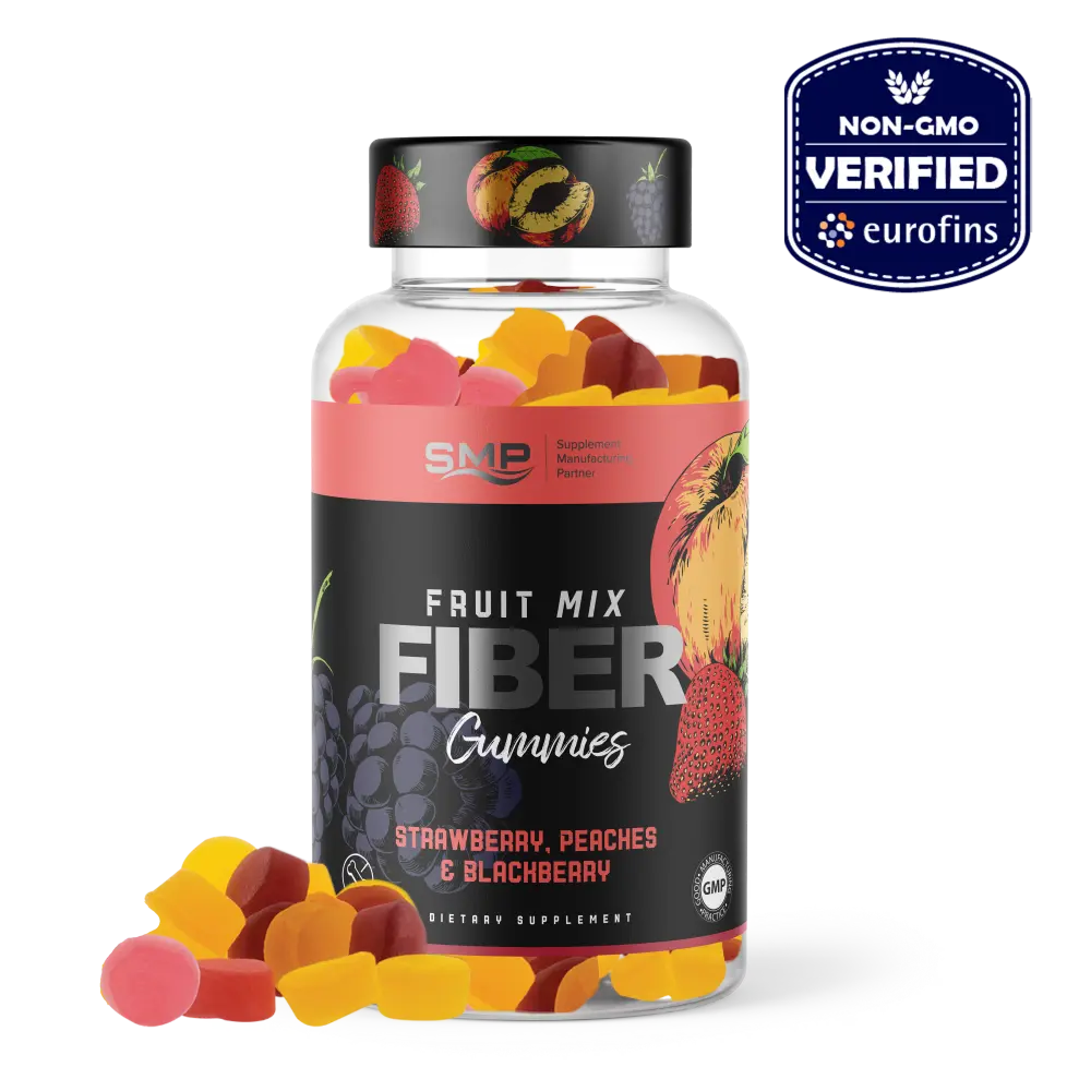 Fiber Gummies – Natural Strawberry, Peaches & Blackberry Flavor, 3g