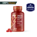 Smooth Energy Gummies W/ 1,000mcg Methylcobalamin (Vitamin B12) + Folic Acid – Natural Raspberry Flavor – Gelatin-Free Adults & Kids – Vegan-Friendly