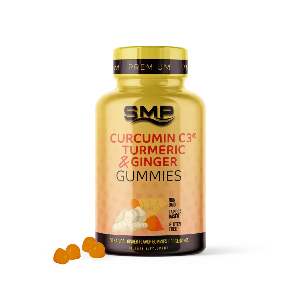 Turmeric + Ginger Gummies – Tapioca Base – Natural Ginger Flavor – Gum Drop Shape