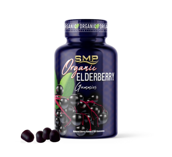 Elderberry Gummies (ORGANIC) + Vitamin C & Zinc – Organic Berry Flavor – Dome Shape 3g