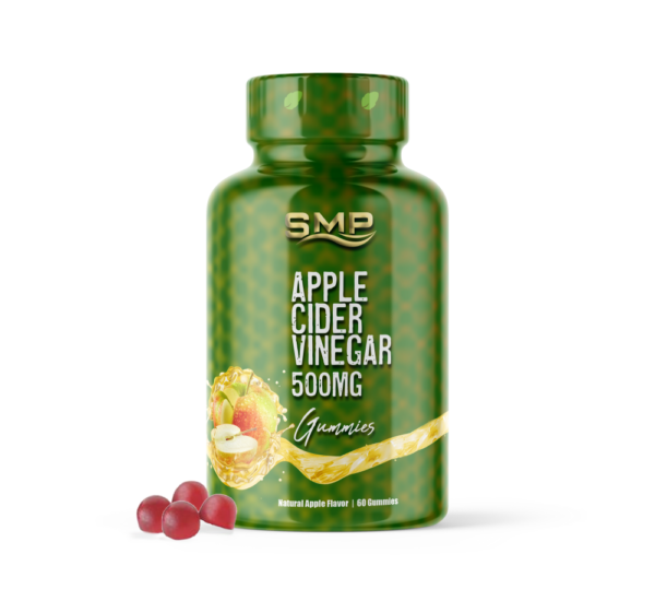 Apple Cider Vinegar Gummies (ORGANIC) 500mg ACV – Organic Apple Flavor – Natural Colors – Gum Drop Shape