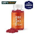 K2 + D3 Pectin Gummies W/ MK-4 & MK-7 – Natural Raspberry Flavor & Color