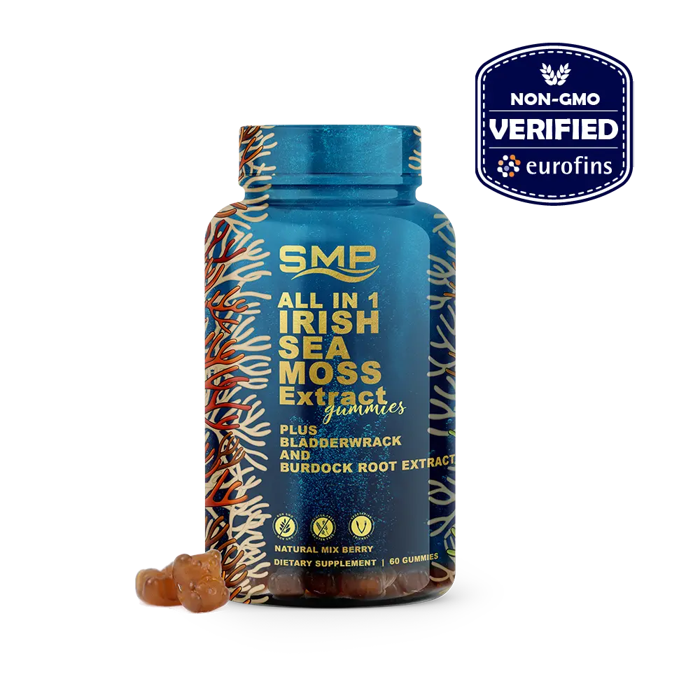 Wild Crafted Irish Sea Moss Complex Gummies With Raw Bladderwrack & Burdock