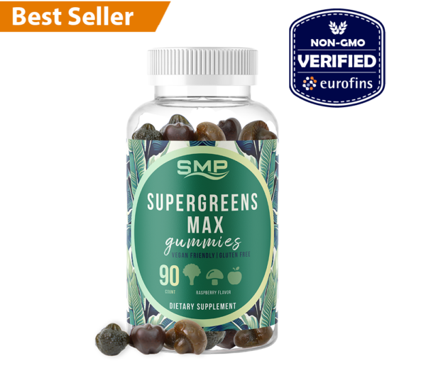 Amazing Supergreens Gummies w/ Beetroot, Spirulina, Chlorella, Mushrooms, Pre & Probiotics 