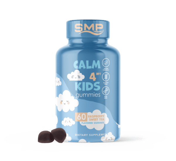 4 In 1 Stress Relief Gummy – L-Theanine – Magnesium Citrate – Chamomile – Lemon Balm – Organic Tapioca Base – Allergen Free – Gluten Free – Non-GMO – Vegan Friendly