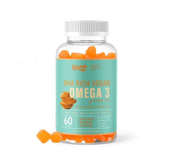 All In 1 Omega 3,6,9 Gummy 100mg EPA & DHA Per Serving - Linoleic & Oleic Acid Tapioca Base - Natural Orange Flavor