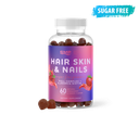 Sugar Free Hair, Skin, and Nails Gummies - Natural Strawberry & Cherry Flavor - Full Complex + 5,000mcg Biotin