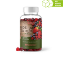 FOS Inulin 4 Grams Of Fiber Gummy - Natural Strawberry & Mixed Berry Flavor 