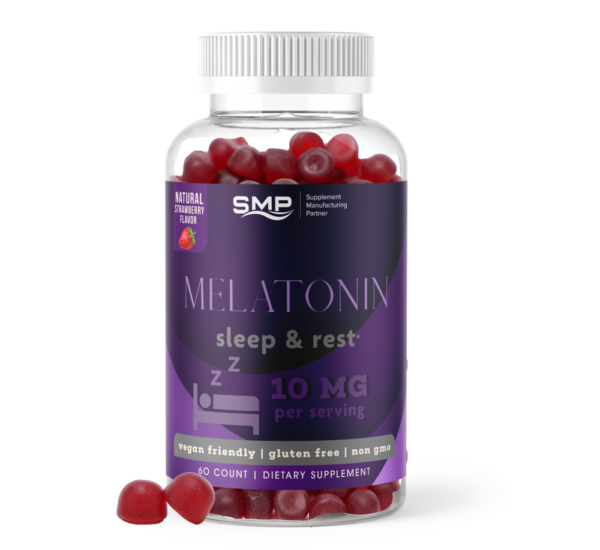 10mg Melatonin Gummies - Natural Strawberry Flavor - Vegan Friendly - NON-GMO - Gluten Free
