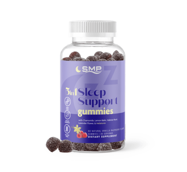 5 In 1 Sleep Support Gummies W/ Chamomile, Lemon Balm, Valerian Root, Lavender Flower, & Melatonin