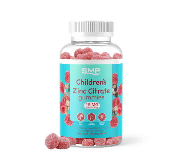 Zinc Citrate Gummies 30mg – Natural Raspberry Flavor