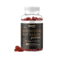 2 In 1 Mushroom Gut Health Gummies w/ Chaga & Turkey Tail – Natural Raspberry Pomegranate Flavor – Gluten Free – Non-GMO – Vegan Friendly