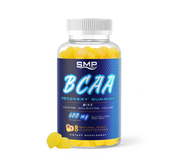 BCAA Recovery Gummy 2:1:1 (Leucine, Isoleucine, Valine) – Natural Peach Flavor – Gluten Free – Non-GMO