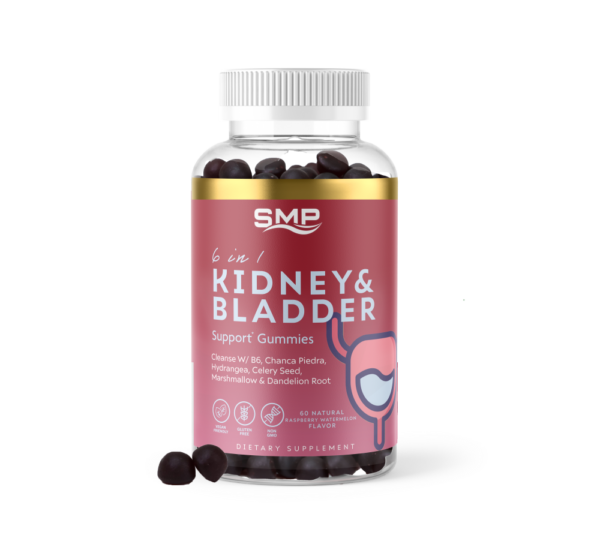 6 In 1 Kidney & Bladder Support – Cleanse W/ B6, Chanca Piedra, Hydrangea, Celery Seed, Marshmallow & Dandelion Root – Natural Raspberry Watermelon Flavor – Non-GMO – Gluten Free – Vegan