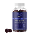 8 In 1 Melatonin Free Sleep Gummies W/ Magnesium Glycinate, GABA, L-Theanine, Lemon Balm, Chamomile, Valerian, Passionflower, & More! - Natural Bluebery Flavor – Gluten Free – Non-GMO – Vegan