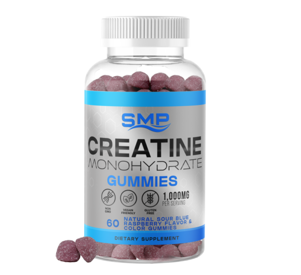 1,000 mg Creatine Monohydrate Per Gummy Blue Raspberry Flavored