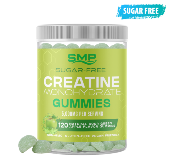Sugar Free Natural Sour Green Apple Creatine Monohydrate Gummies