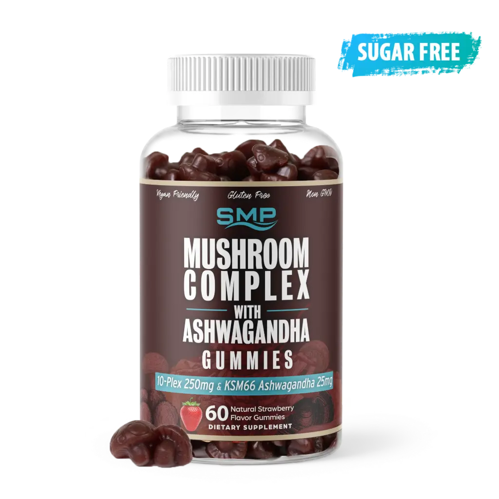 Custom Sugar Free Mushroom Complex + Ashwagandha Pectin Gummies, 2.5g