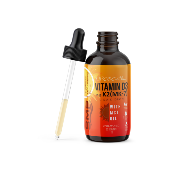 1oz unflavored vitamin D3/K2 (MK-7) liquid drops with mct oil 60 servings  vegetarian non gmo gluten free