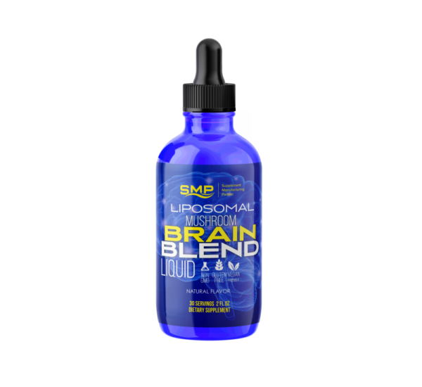 Liposomal Mushroom Brain Blend Liquid  – Lions Mane W/ L-Theanine & Caffeine - Absorption Complex - 30 Servings - 2oz – Natural Flavors – Gluten Free – Non-GMO – Vegan Friendly