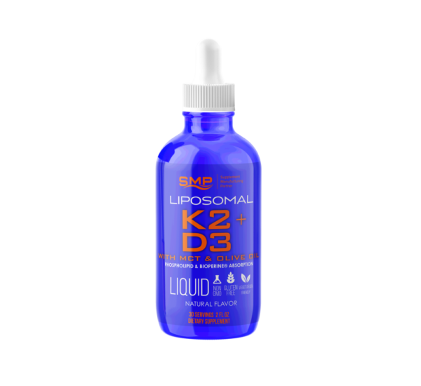 Liposomal K2 + D3 W/ MCT & Olive Oil – Phospholipid & Bioperine® Absorption - 30 Servings - 2oz – Natural Flavors – Gluten Free – Non-GMO – Vegetarian Friendly