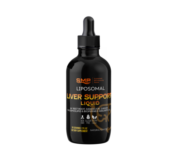 Liposomal Liver Support Liquid W/ Milk Thistle – Dandelion - Ginger – Phospholipid & Bioperine® Absorption - 30 Servings - 2oz – Natural Flavors – Gluten Free – Non-GMO – Vegan Friendly